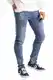 BlauerHafen Herren Slim Fit Jeanshose Stretch Designer Hose Super Flex Denim Pants (32W / 32L, Hellblau)