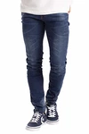 BlauerHafen Herren Slim Fit Jeanshose Super Flex Denim Pants Dunkelblau