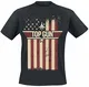 Top Gun Flag Männer T-Shirt schwarz M 100% Baumwolle Fan-Merch, Film, Nachhaltigkeit