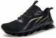 JSLEAP Herren Laufschuhe Fitness straßenlaufschuhe Sneaker Sportschuhe atmungsaktiv rutschfeste Mode Freizeitschuhe (Schwarz Gelb,Größe 43 EU/265 CN)