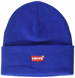 Levi''''s Herren Red Batwing Embroidered Slouchy Beanie Strickmütze, Blau (Royal Blue 19), One Size (Herstellergröße: UN)
