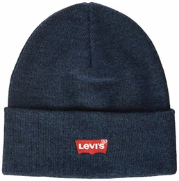 Levi''''s Levis Footwear and Accessories Herren RED Batwing Embroidered Slouchy Beanie Strickmütze, Blau (Navy Blue 17), one Size