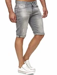 Red Bridge Herren Jeans Shorts Kurze Hose Denim Bermuda Stretch Capri Basic Blau/Grau/Weiß