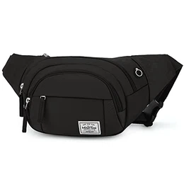 Bauchtasche Gürteltasche Brusttasche Stylisch groß Hüfttasche Sport Handytasche mit Kopfhörer Port für Reise Wanderung Outdoor Running, Damen und Herren, 35×7.5×15cm
