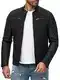 Herren Jacke Lederjacke Kunstleder Biker Übergangsjacke Schwarz M