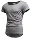 Crone Keno Herren Kurzarm Rundhals Basic Oversize Slim Fit T-Shirt in vielen Farben (M, Grau)