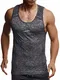 Leif Nelson Gym Herren Seamless Fitness Sport-Shirt ohne Ärmel Top Trainingsshirt Slim Fit Männer Bodybuilder Training Funktionsshirt Bekleidung für Bodybuilding LN8308 Schwarz-Reflekt Medium