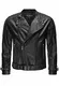 Red Bridge Herren Jacke Bikerjacke Kunst- Lederjacke Classic Biker Vintage Cut mit Gürtel M6072 Schwarz M