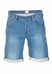 Herren Jeans Shorts Chicago Real X Kurze Hose Sommer Bermuda Stretch Sweathose Baumwolle Grau Blau w30 - w42, Größe:W 32, Farbe:Light Blue (312)
