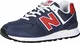 New Balance Herren 574v2 Sneaker, Grau (Grey/Red Scj), 43 EU