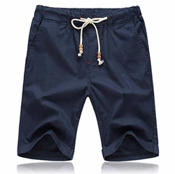 Tansozer Kurze Hosen Herren Shorts mit Gummizug Taschen Blau