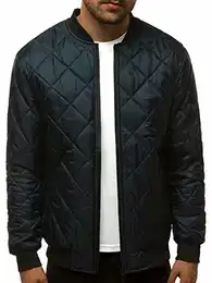 Herren Winterjacke Jacke Winter Farbvarianten Warm Bomberjacke Steppjacke Wintermantel Kunstfell Daunenjacke Leichte Outdoor Puffer Jacket Gepolstert 777/881K DUNKELBLAU M