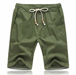 Tansozer Kurze Hosen Herren Shorts mit Gummizug Taschen Army Green