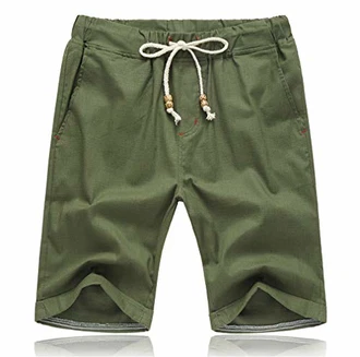 Tansozer Kurze Hosen Herren Shorts mit Gummizug Taschen Army Green Tansozer Kurze Hosen Herren Shorts mit Gummizug Taschen Army Green