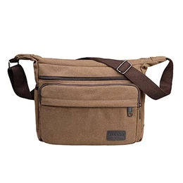 Umhängetasche Herren, Multi-Tasche Schultertaschen,Arbeitstaschen Herren & Damen,für Outdoor,Reisen,Arbeiten,täglicher Gebrauch (Braun)