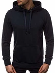 OZONEE Herren Kapuzenpullover Sweatjacke Sweatshirt Kapuzenjacke Kapuzenpulli mit Reißverschluss Langarm Hoodie Sport Style Casual Fitness Training Basic (2008) Dunkelblau (777/1545B)