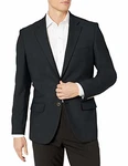 Amazon Essentials Herren Klassischer Stretch-Blazer mit Langen Ärmeln und Knopfleiste vorne Schwarz (50)
