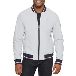 Herren Leichte Varsity Rippstrick-Bomberjacke Shell-Jacke, Ice Softshell, M