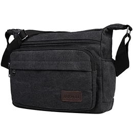 Umhängetasche Herren, Multi-Tasche Schultertaschen,Arbeitstaschen Herren & Damen,für Outdoor,Reisen,Arbeiten,täglicher Gebrauch (Schwarz)