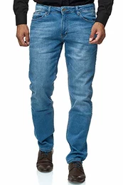 Herren-Jeans - Slim-Fit - Stretch - Jeans-Hose Basic Washed - 02-Hellblau 32W/32L