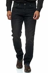 JEEL Herren-Jeans Regular Fit Straight Cut Basic Washed schwarz