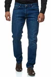 JEEL Herren-Jeans Regular Fit Straight Cut Basic Washed blau
