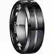 NUNCAD Ringe für Herren/Damen Schwarz Wolframcarbid Ring Kratzfest 8mm Edler Wolfram Ring als Verlobungsringe/Trauung Ringe/Freundschaftsringe/Partnerringe Größe 63.4 (20.2)