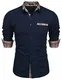 Hemden Langarm Herren Freizeit Regular fit einfarbig Basic Shirt