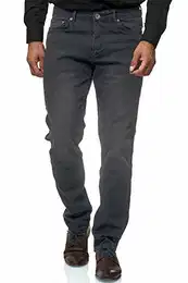 JEEL Herren-Jeans - Regular Fit Straight Cut - Stretch - Jeans-Hose Basic Washed 05-grau 32W / 32L