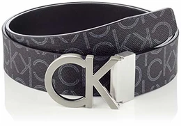 Herren CK REV.ADJ. New Mono Belt 3.5CM Gürtel, Schwarz (Black Monogram 0gj), 676 (Herstellergröße: 100)