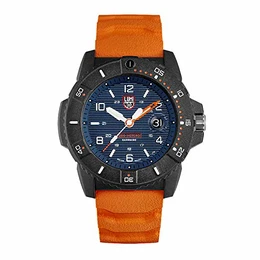 Navy SEAL XS.3603 Herrenuhr 45mm - Taucheruhr in Orange/Blau mit Datumsanzeige 200m wasserdicht Saphirglas
