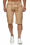 Reslad Leinen Cargo Shorts Männer Strandhose RS-3001 Camel (RS-3001)