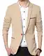 Nemopter Herren Sakko Lässige Elegante Slim Fit Blazer Einknopf Anzugjacke Herren Blazer Jackett,Khaki,M