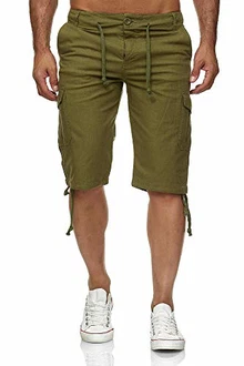 Reslad Leinen Cargo Shorts Männer Strandhose RS-3001