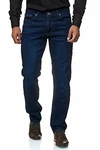 JEEL Herren-Jeans Regular Fit Straight Cut Basic Washed Navy