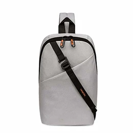Neu Herren Brusttasche Schultertasche 7.9 inch iPad Sling Bag Rucksack Umhängetasche Sporttasche für Wandern,Abenteuer,Sport, Reisen,Joggen Wasserdicht Polyester Weiß