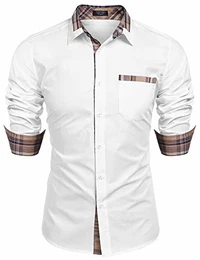 Herren Hemden Langarm Freizeit Slim fit