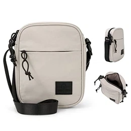 Umhängetasche Herren & Damen Klein Sand Luis Kleine Schultertasche aus Recycelten PET-Flaschen für Freizeit, Festival & Urlaub - Hochwertige Crossbody Tasche - Wasserabweisend