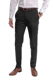 Herren Anzughose mit Bügelfalte - Regular Fit Untergröße - Schwarz 30