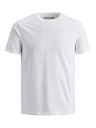 Herren JJEORGANIC Basic Tee SS O-Neck NOOS T-Shirt, Weiß (White Detail: Slim), Medium (Herstellergröße: M)