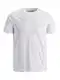 JACK & JONES Herren JJEORGANIC Basic Tee SS O-Neck NOOS T-Shirt, Weiß (White Detail: Slim), Medium (Herstellergröße: M)