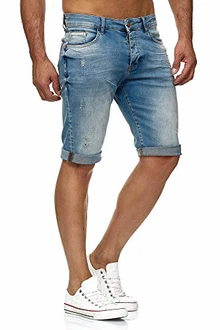 Red Bridge Herren Jeans Shorts Kurze Hose Denim Bermuda Stretch Capri Basic