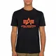 ALPHA INDUSTRIES Herren Basic T-Shirt Unterhemd, schwarz/orange (Black/Neon Orange), M