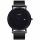 BUREI Herren Uhren Ultra Dünne Schwarze Minimalistische Quartz mit Datumsanzeige