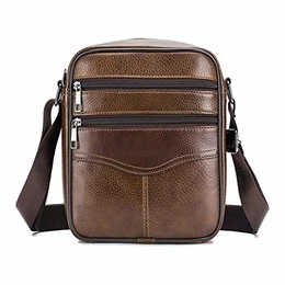 Herren Schultertaschen business freizeit reise Henkeltaschen echtleder vintage Handtaschen Braun