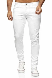 Red Bridge Herren Jeans Hose Slim-Fit Röhrenjeans Denim Colored Weiß W32 L32