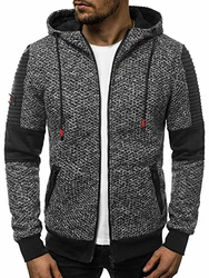 OZONEE Herren Übergangsjacke Jacke Übergang Herbst Bomberjacke Stehkragen Kapuze Steppjacke Leichte Outdoor Puffer Jacket Gepolstert (777) Dunkelgrau (777/2352B)
