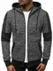 OZONEE Herren Übergangsjacke Jacke Übergang Jacken Herbst Bomberjacke Stehkragen Kapuze Steppjacke Kapuzenjacke Leichte Outdoor Puffer Jacket Gepolstert 777/2352B DUNKELGRAU M
