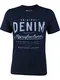 MUSTANG Herren T-Shirt Rundhals Kurzarm Logo Print Baumwolle Schwarz Weiß Blau Grau S M L XL 2XL 3XL, Größe: M, Ausführung: Denim (Mood Indigo)