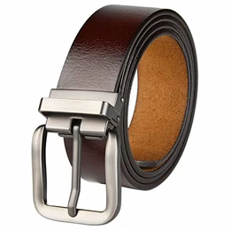 Gürtel Herren Ledergürtel 110-180cm Leder Jeansguertel Herrengürtel Entfernbar Schnalle Einstellbar (110cm, Braun)